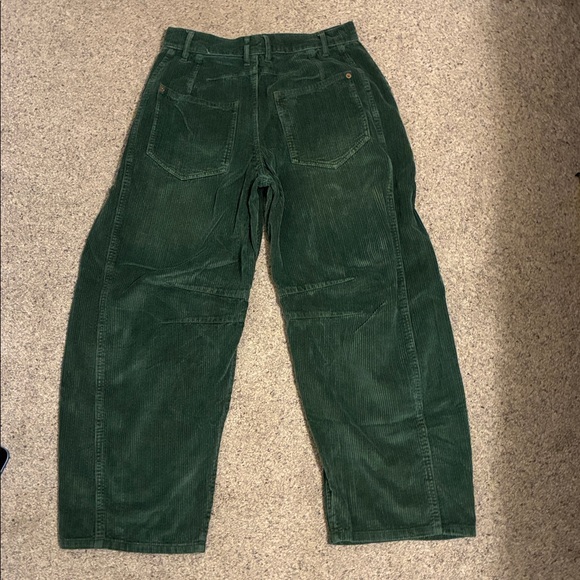 Free People Olive Green Wide Leg Pants - Picture 8 of 10